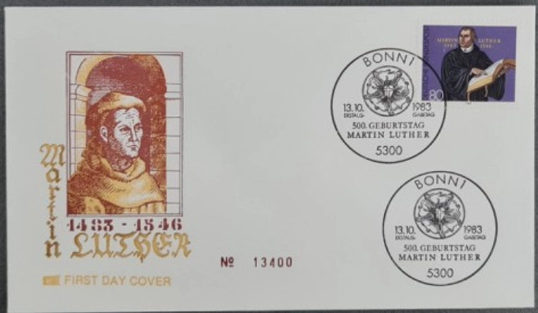 Almanya 1983 Martin Luther FDC, Bonn