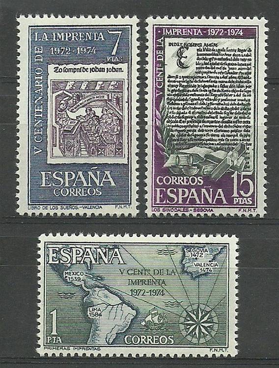 İSPANYA 1973 İspanya’da Matbaacılığın 500. Yıldönümü