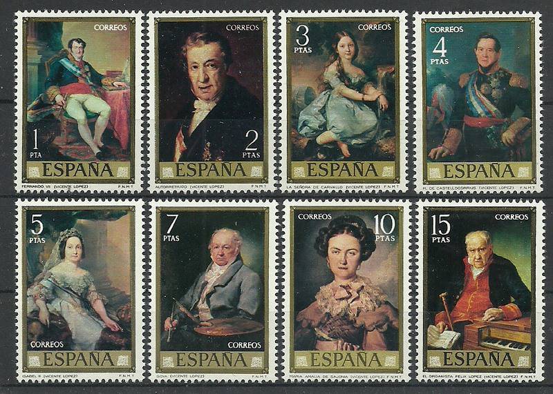 İSPANYA 1973 Vincente Lopez y Portana Tabloları, Pul Günü