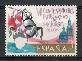 İSPANYA 1976 Alcoy’da Aziz George’un Görünüşünün 700. Yıldönümü