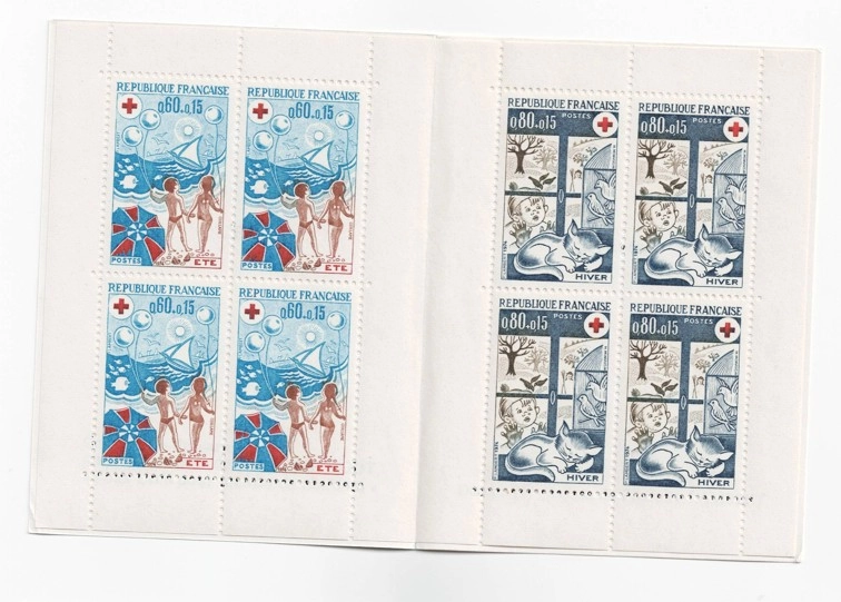 Fransa 1974 Croix-Rouge (Kızıl Haç) yararına çıkardığı yardım pulları, Pul Kitapçığı Mnh