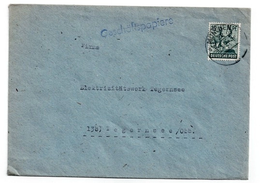 Almanya İş Zarfı (Elektrizitätswerk Tegernsee – 16 Pfennig)