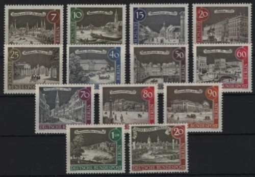 Berlin Almanya 1962 eski Berlin Mimari Tam Set
