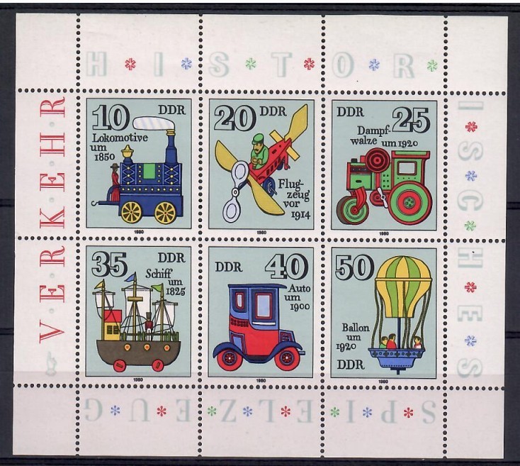 ALMANYA DDR 1980 Tarihi Oyuncaklar Blok