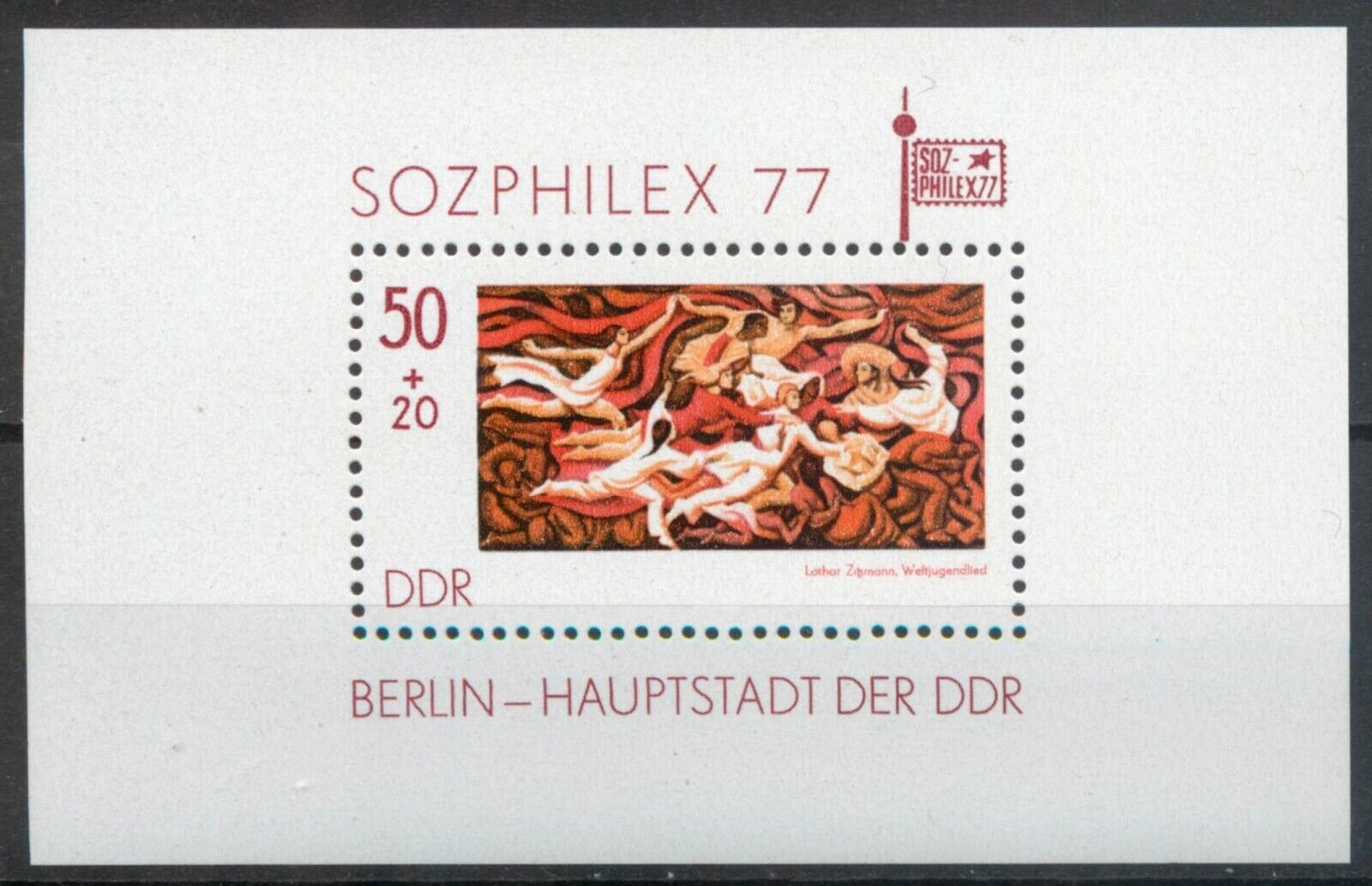 ALMANYA DDR 1977 SOZPHİLEX PUL SERGİSİ