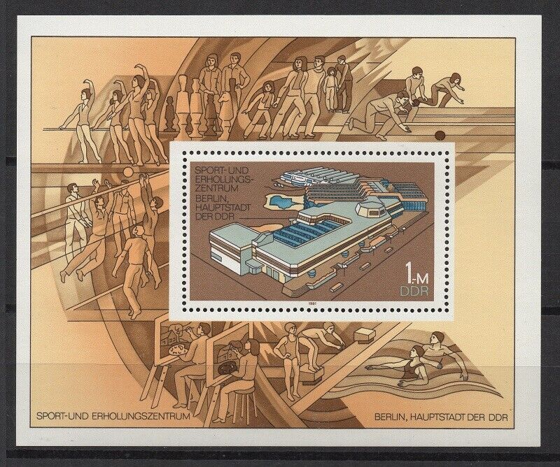 ALMANYA DDR 1981 SPOR MERKEZİ STADYUM BLOK