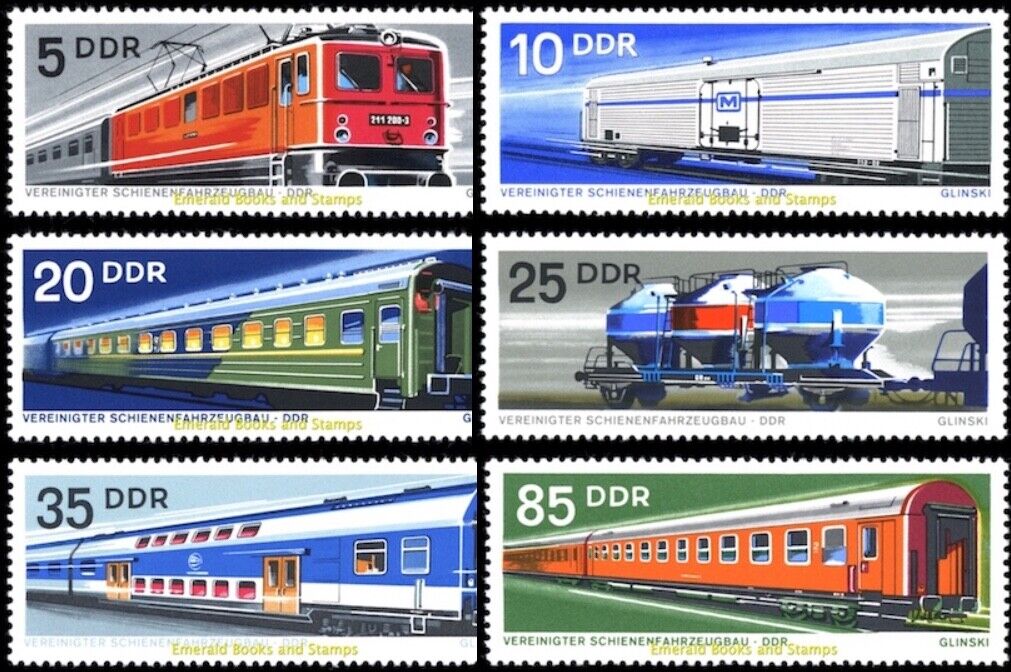 ALMANYA DDR 1973 TRENLER - LOKOMOTİF - DEMİRYOLU