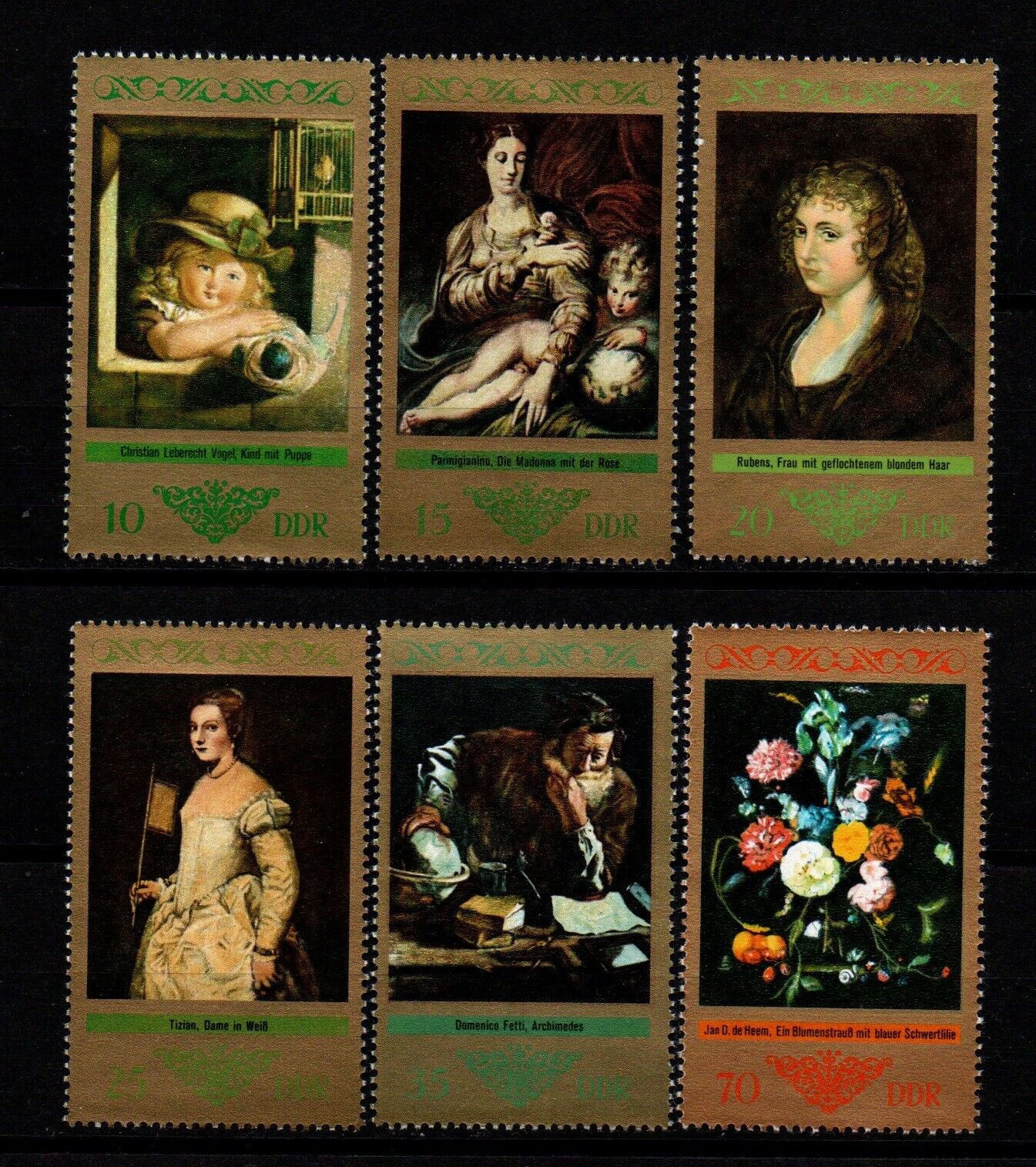 ALMANYA DDR 1973 TABLOLAR RESİM SANAT