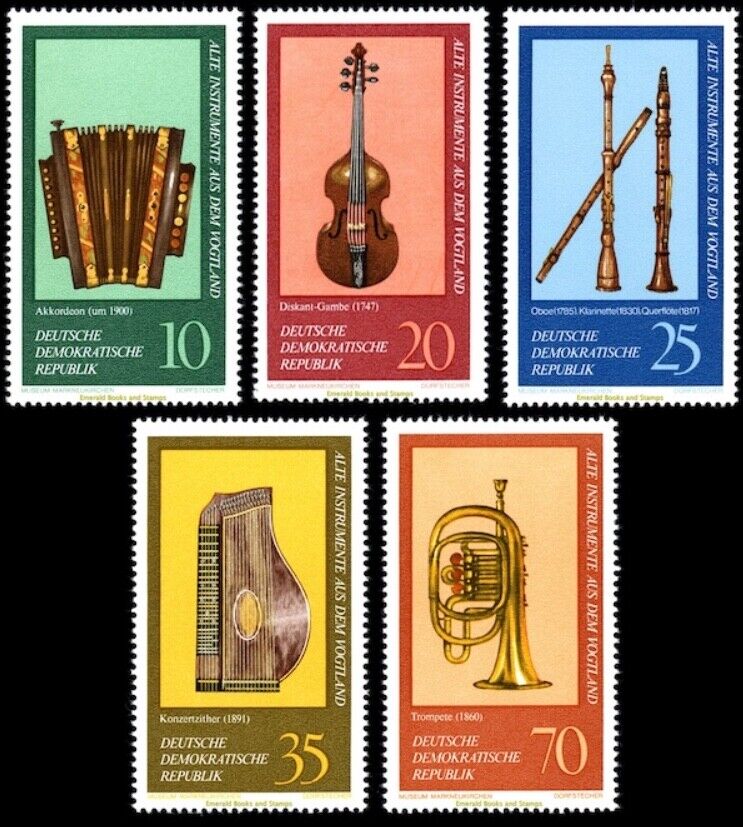 ALMANYA DDR 1977 MÜZİK ALETLERİ