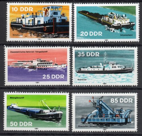  ALMANYA DDR 1981 DENİZ ARAÇLARI GEMİLER MNH SERİ