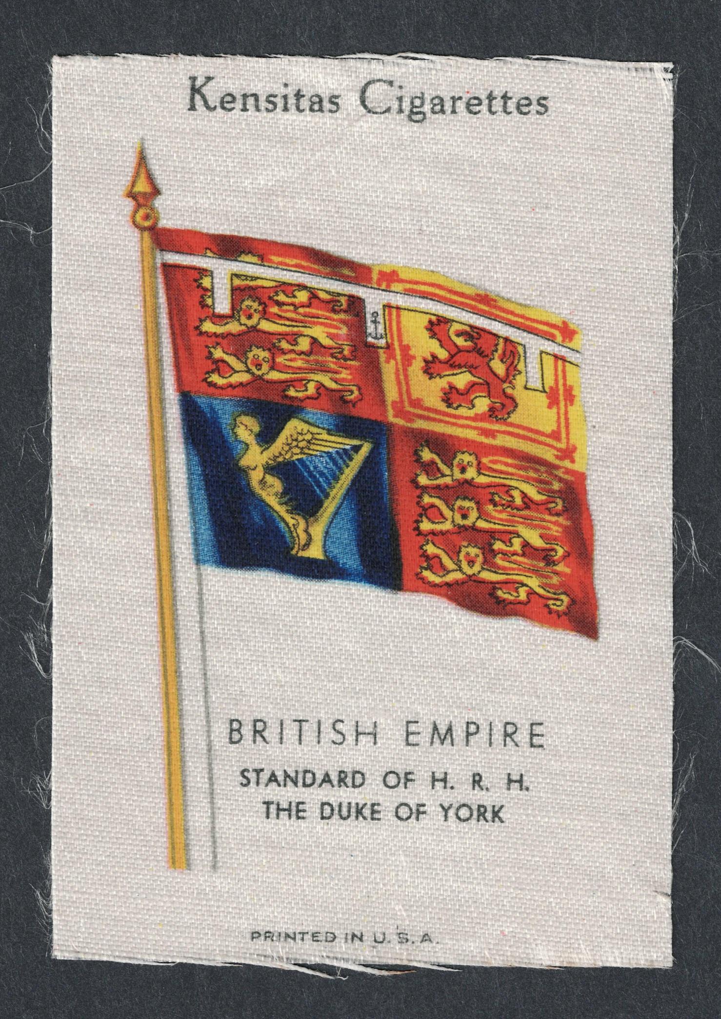 1933 Kensitas İpek Sigara Kartı – Duke of York Standard
