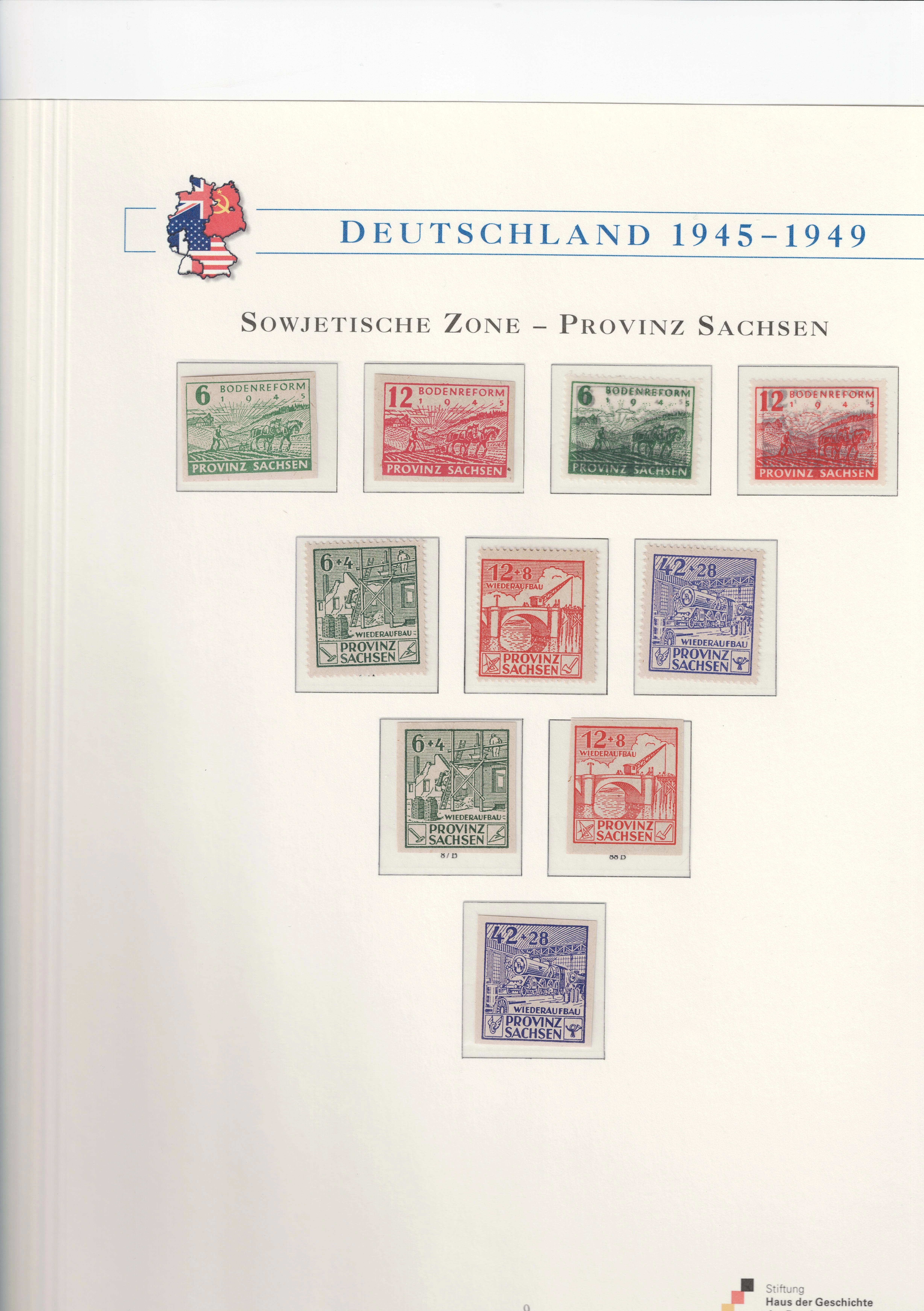 Almanya 1945-46 Sovyet İşgal Bölgesi, Province Saxony MNH Tam Seri
