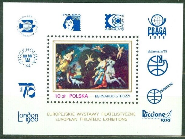 POLONYA 1970 Avrupa’daki Filatelik Sergiler Blok
