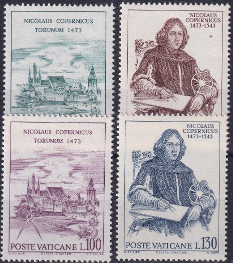 VATİKAN 1973 Nicolaus Copernicus’un Doğumunun 500. Yıldönümü