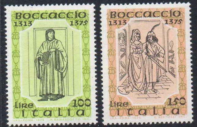 İTALYA 1975 Boccaccio’nun Ölümünün 600. Yıldönümü