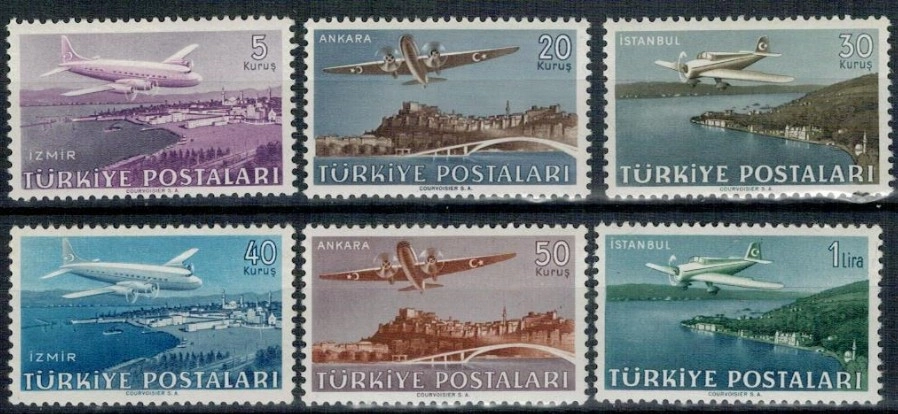 TÜRKİYE 1949 UÇAK PULLARI MNH