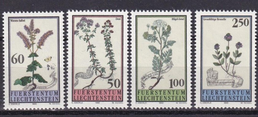 Liechtenstein 1993 Flora, Çiçekler