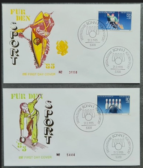 Almanya 1985 Sporlar FDC, Bonn 