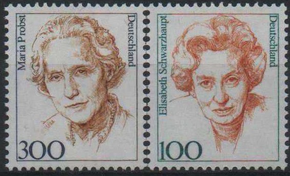 ALMANYA 1997 Ünlü Kadınlar - Elisabeth Schwarzhaupt - Maria Probst