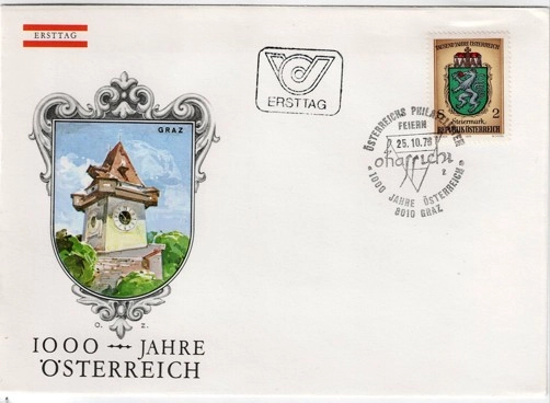 1000 Yıl Avusturya – Graz 1978 İlk Gün Zarfı FDC