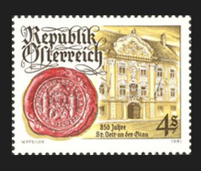 AVUSTURYA 1981 Veit On Glan Şehrinin 850. Kuruluş Yıldönümü