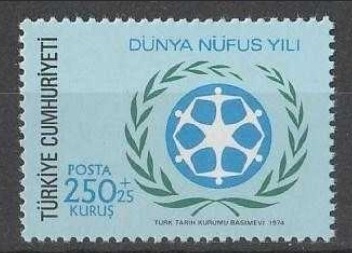 1974 DÜNYA NÜFUS YILI MNH