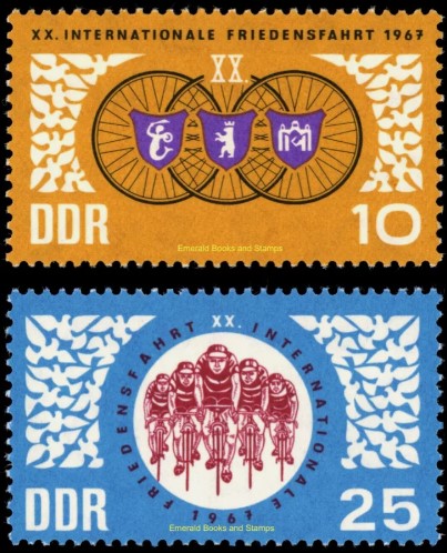 ALMANYA DDR 1967 Bisiklet - Barış Etkinliği Varşova-Berlin-Prag