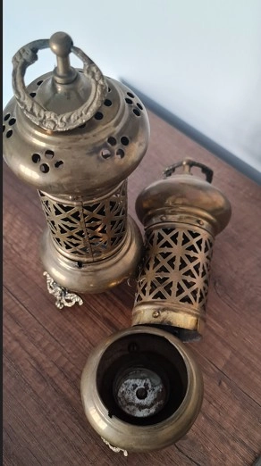 Vintage Bakır Mumluk, Çift