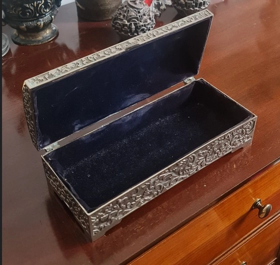Metal Mücevher Kutusu İşlemeli, Büyük Boy