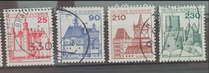 Almanya Berlim 1978 Kaleler ve Saraylar, Damgalı Tam Seri