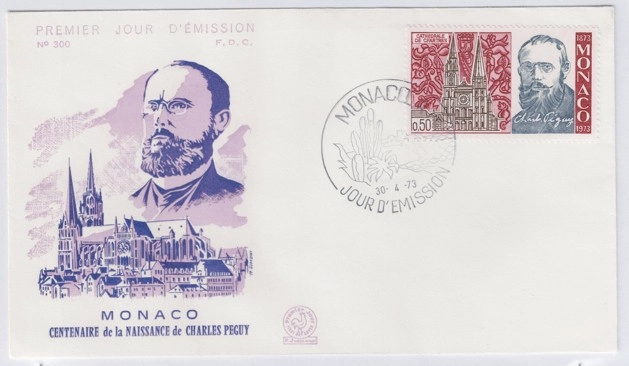 Monako 1973 Charles Peguy FDC