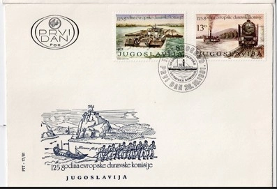 125 Yıl Avrupa Tuna Komisyonu – Yugoslavya İlk Gün Zarfı FDC