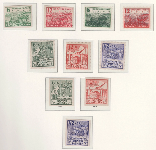 Almanya 1945-46 Sovyet İşgal Bölgesi, Province Saxony MNH Tam Seri