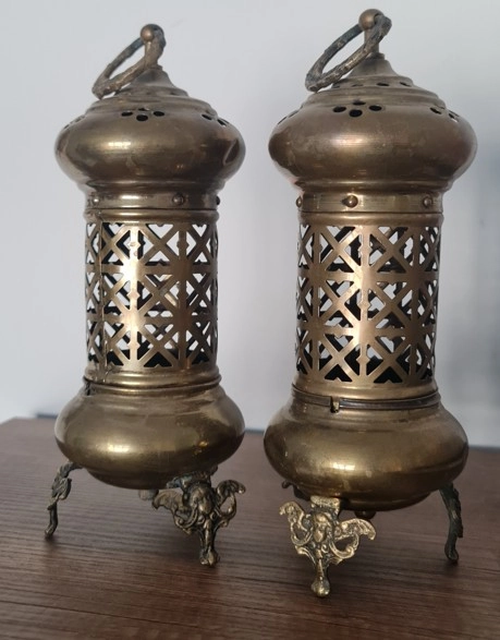Vintage Bakır Mumluk, Çift