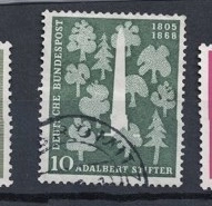 Almanya 1955 Adalbert Stiffler Tam Seri Damgalı Pul