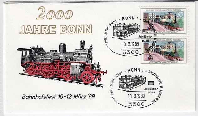 2000 Jahre Bonn – Demiryolu ve Şehir Kutlamaları Özel Kapak (1989)