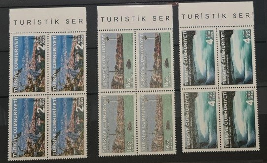 2019 TURİSTİK SERİ SÜREKLİ POSTA PULLARI 4’LÜ MNH BLOK