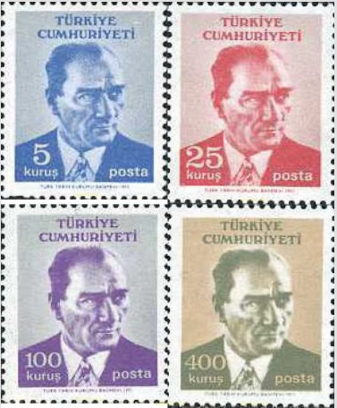TÜRKİYE 1971 SÜREKLİ SERİ ATATÜRK PULLARI MNH