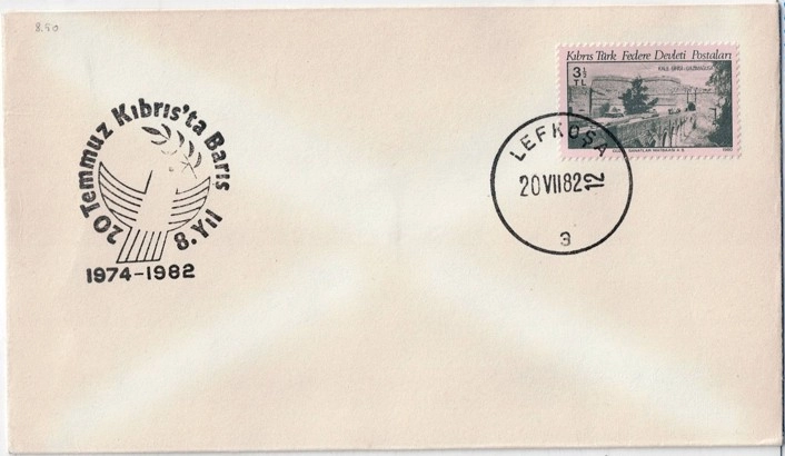 1982 Lefkoşa – Kıbrıs’ta Barış 8. Yıl Anma Zarfı