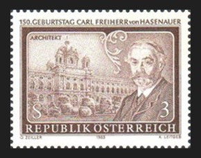 AVUSTURYA 1983 Carl Freiherr Von Hasenauer’in 150. Yıldönümü