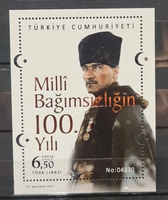 2021 MİLLİ BAĞIMSIZLIĞIN 100. YILI NUMARALI BLOK