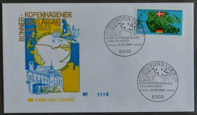 Almanya 1985 Kopenhag Deklarasyonu 30. Yıl FDC, Bonn