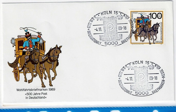 Almanya’da 500 yıllık posta tarihi – 1989 Anma Zarfı