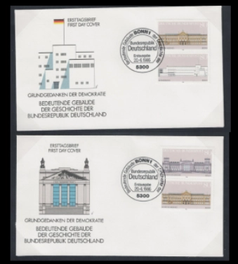 Almanya 1986 Önemli Binalar, 2’li FDC