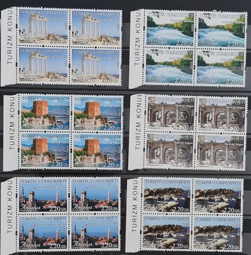 2013 TURİZM KONULU SÜREKLİ POSTA PULLARI 4’LÜ MNH
