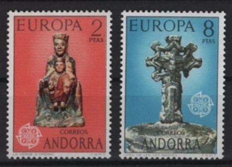 1974 İSPANYOL ANDORRA AVRUPA CEPT MNH TAM SET