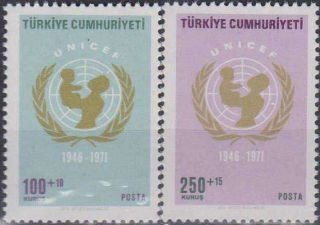 TÜRKİYE 1971 UNİCEF’İN 25.YILI MNH