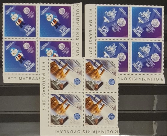2017 EYOF ERZURUM AVRUPA GENÇLER OLİMPİK KIŞ OYUNLARI 4’LÜ KÖŞE BLOK MNH