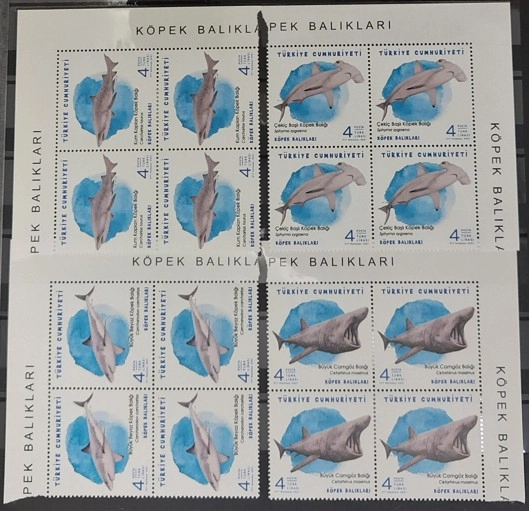 2021 KÖPEKBALIKLARI MNH 4’LÜ BLOK