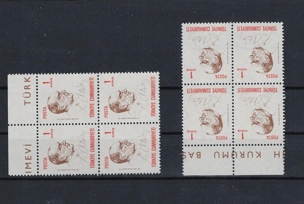 1970 SÜREKLİ SERİ PUL 2 ADET 4’LÜ MNH